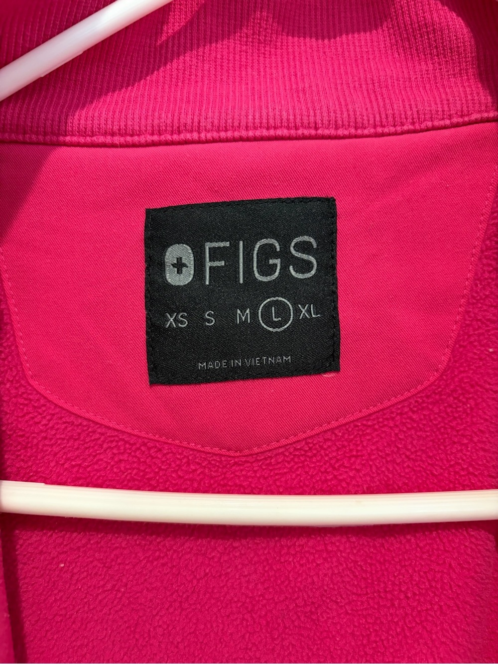 Figs On Shift Fleece Scrub Jacket Hot Pink - Picture 3 of 7
